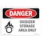Signmission Safety Sign, OSHA Danger, 7" Height, Oxidizer Storage Area Only, Landscape OS-DS-D-710-L-2047 - alternate 1